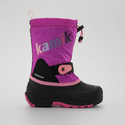 Pink-Fog : Waterbug 5 Kids Winter Boots - Side View