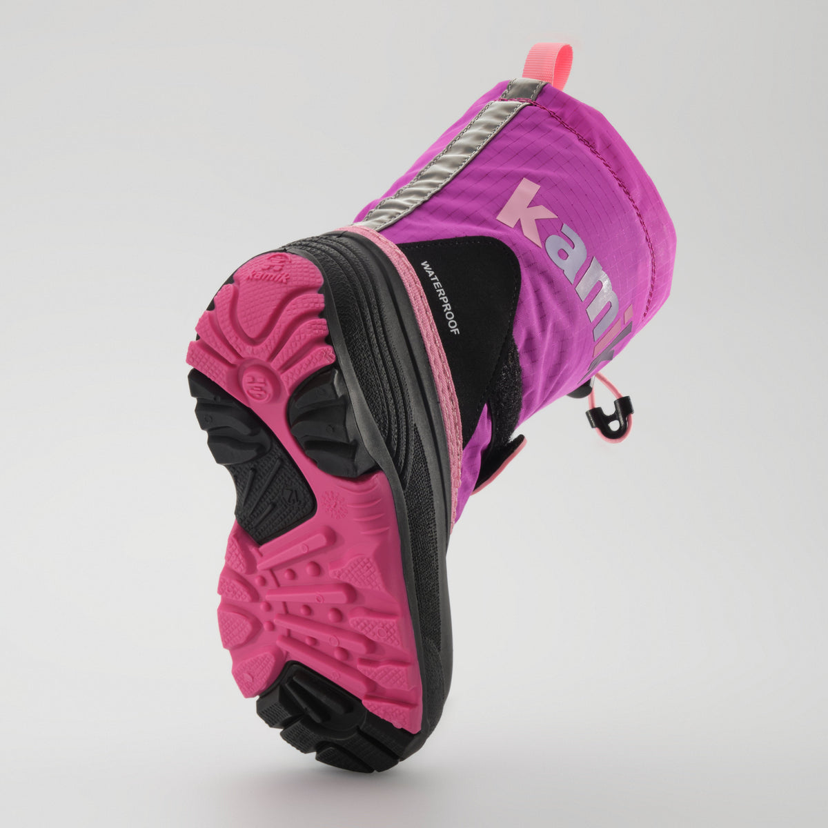 Pink-Fog : Waterbug 5 Kids Winter Boots - Outsole View
