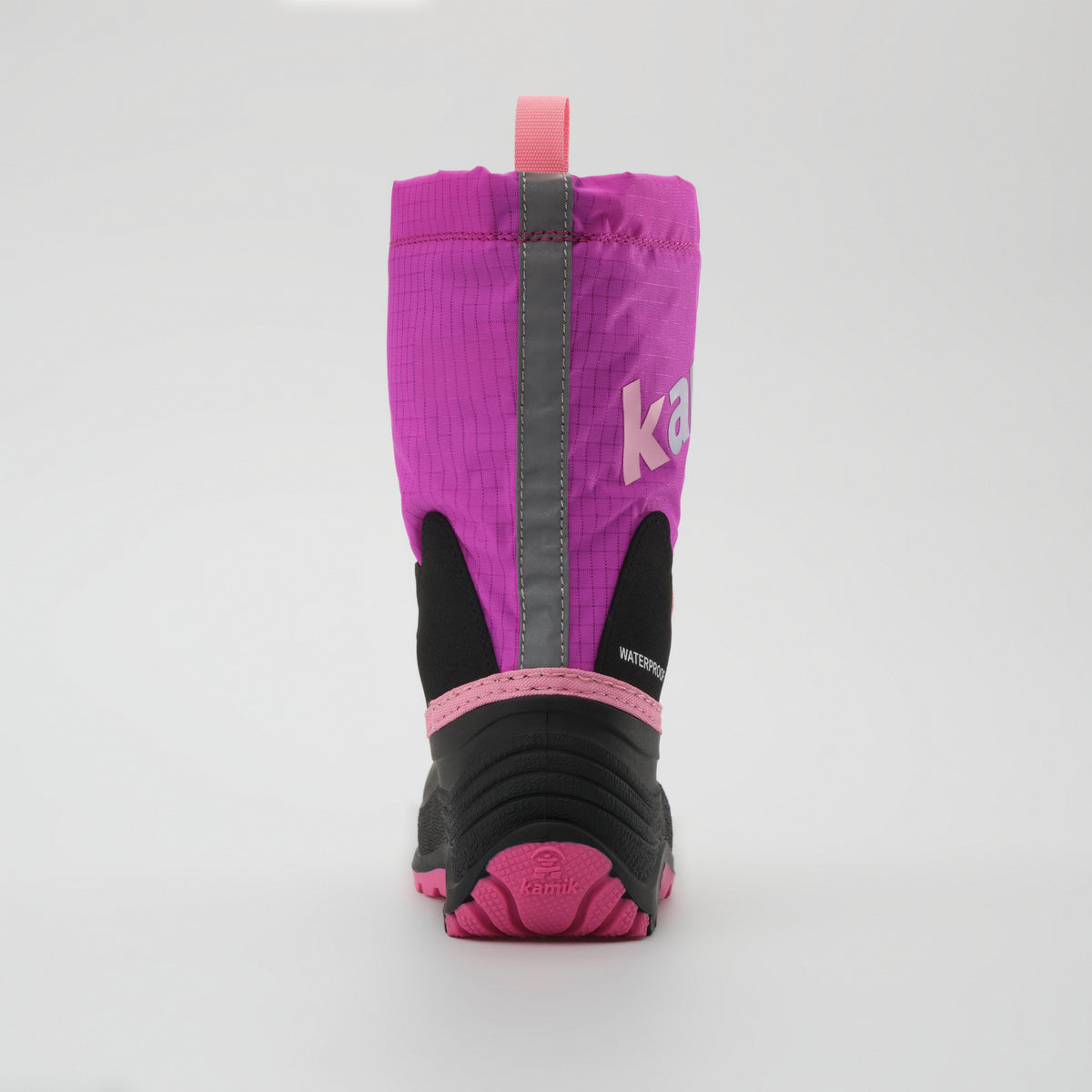 Pink-Fog : Waterbug 5 Kids Winter Boots - Back View