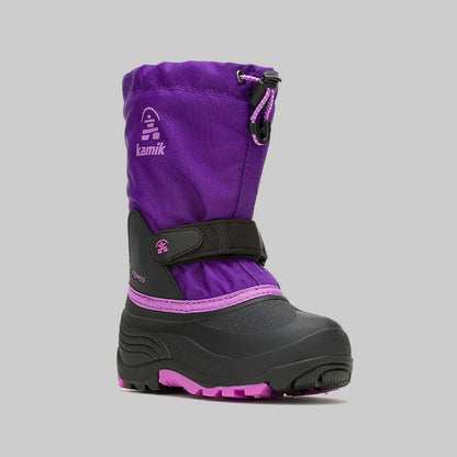 Purple : Waterbug 5 Kids Winter Boots - Three-Quarter View